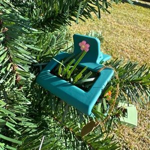 Teal Green Handmade Flower Claw Clips Polymer Clay Charm Trendy Hair Accessor…